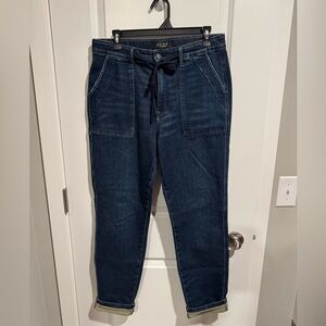 Judy Blue Dark Wash Jogger Jeans with Drawstring 11/30